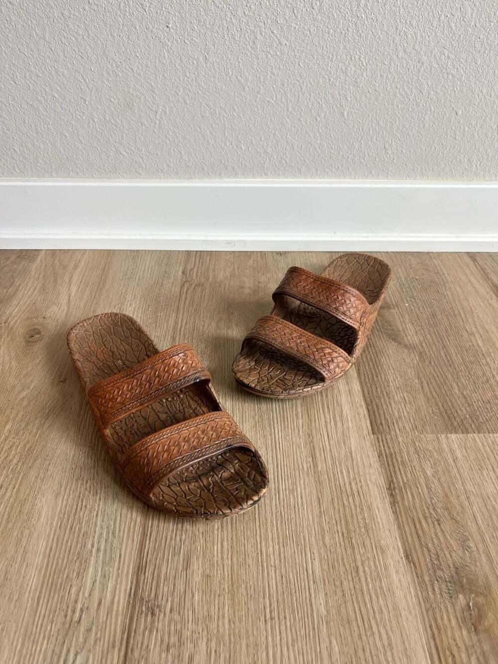 Pali Hawaii, Jandals Double Strap Jesus Sandals, Boho, Waterproof,Hippie,Brown,8